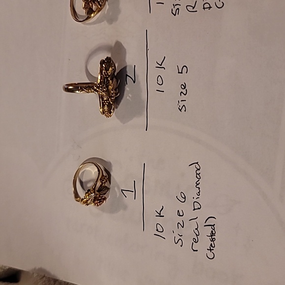 Black Hills Gold 6 10k Intricate Gold Rings 1 Price For All!!! Real Diamonds Too - Picture 5 of 16